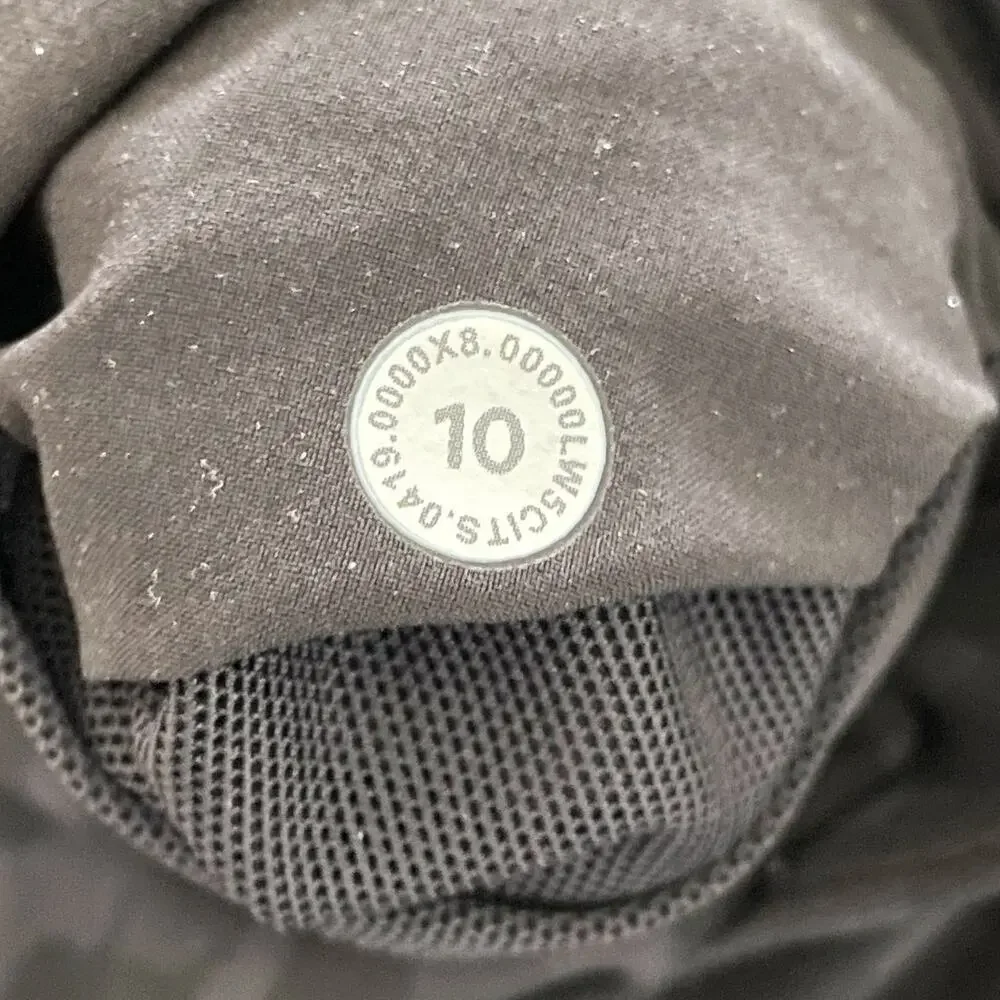 Lululemon On the Fly 7/8 Pants Formation Camo Gray Black W5CITS Gym Size 10